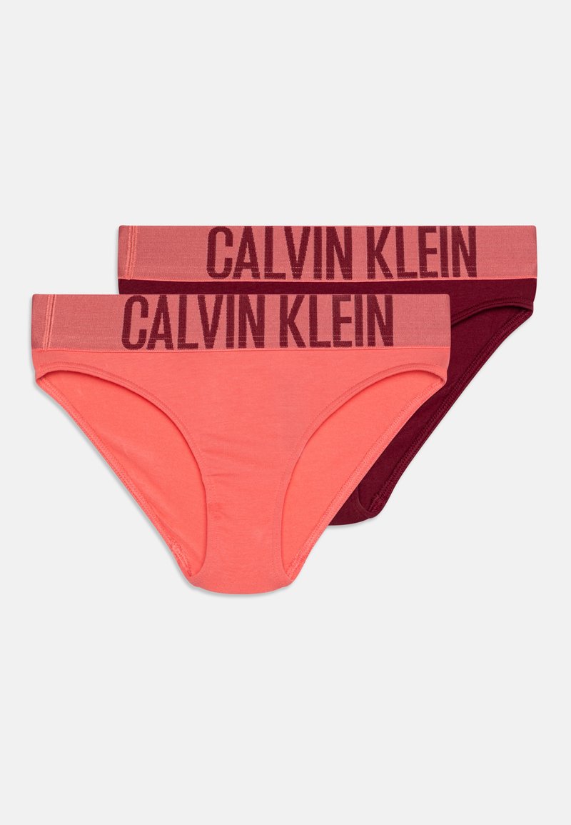 Calvin Klein Underwear 2 PACK - Slip - tropicalblush/richcherry