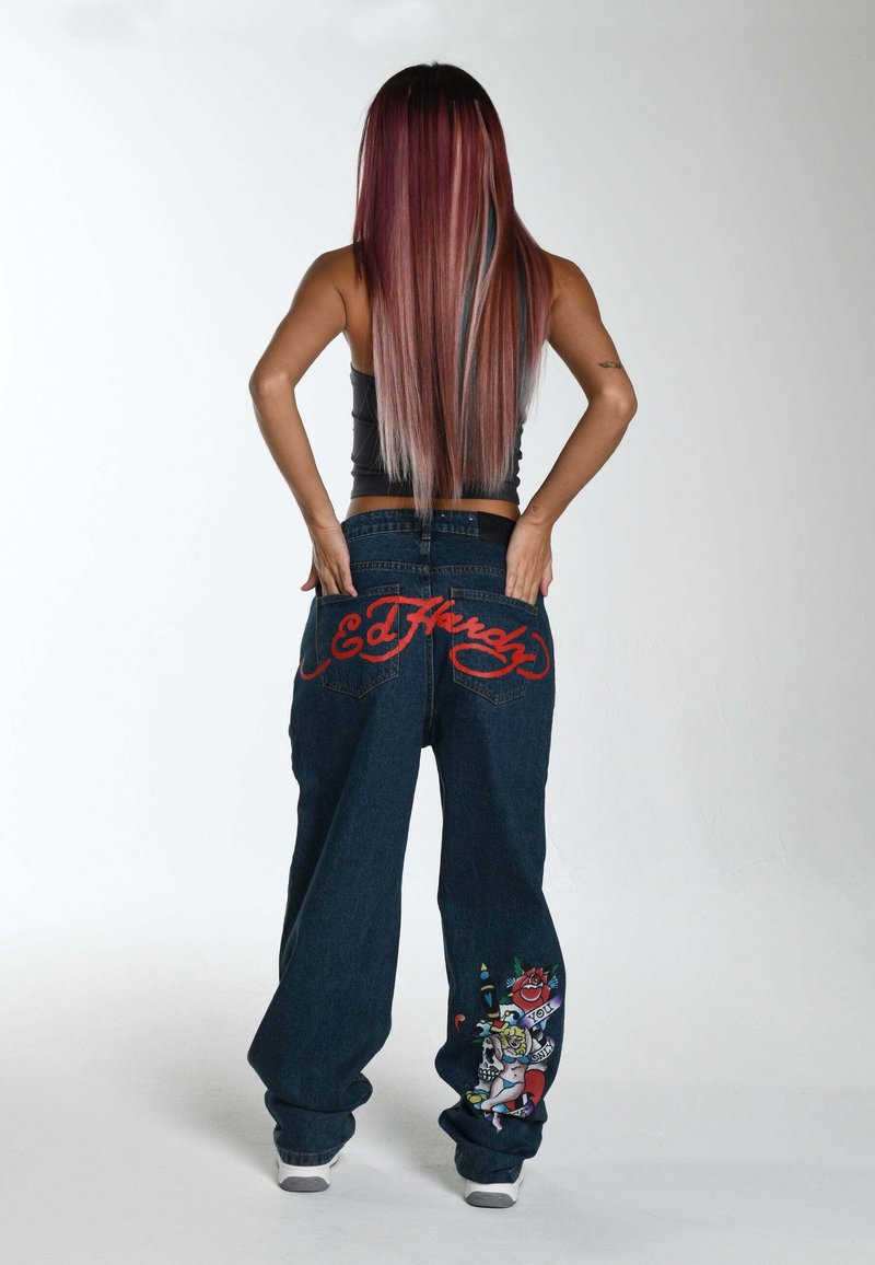Ed Hardy ONLY LIVE ONCE - Relaxed fit jeans - indigo blue denim - Zalando ie