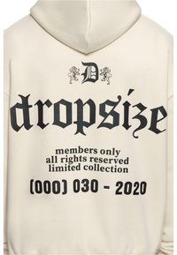 Dropsize HEAVY NUMBER - Sweat à capuche - coconutmilk black