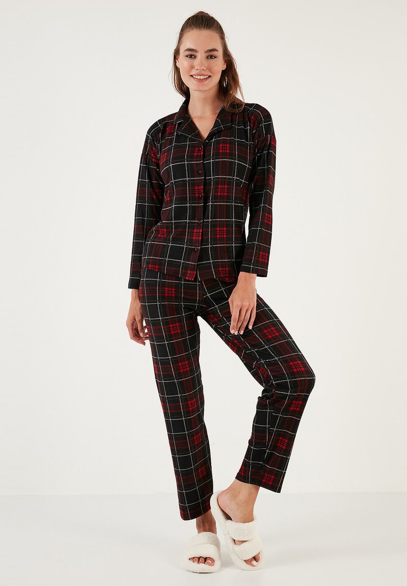 LELA REGULAR FIT - Conjunto de pijama - anthracite red