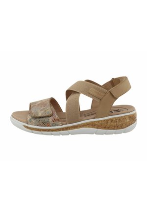 SOFTRELAX - Sandales compensées - beige multi
