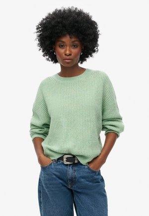 CREW NECK   - Strickpullover - soft green twist