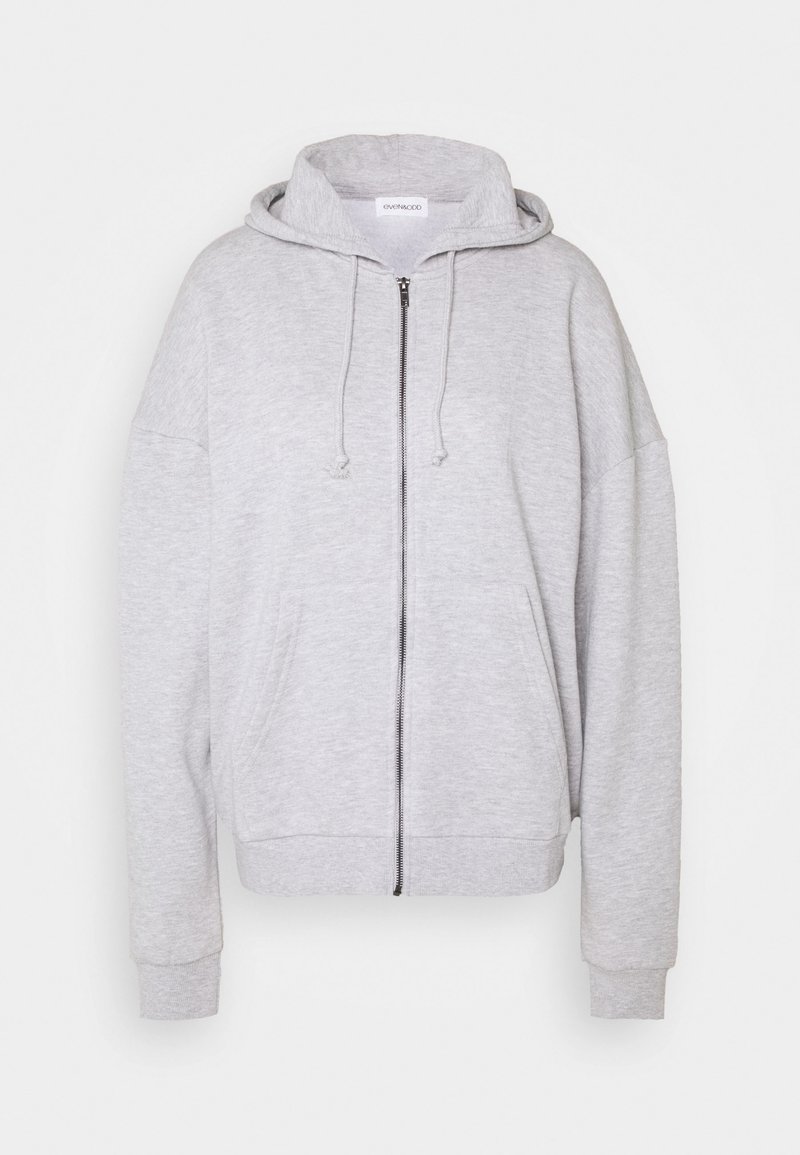 Oversized light grey zip up hoodie Outlet