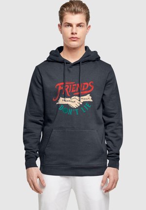 STRANGER THINGS - FRIENDS DONT LIE HANDS   - Kapuzenpullover - navy