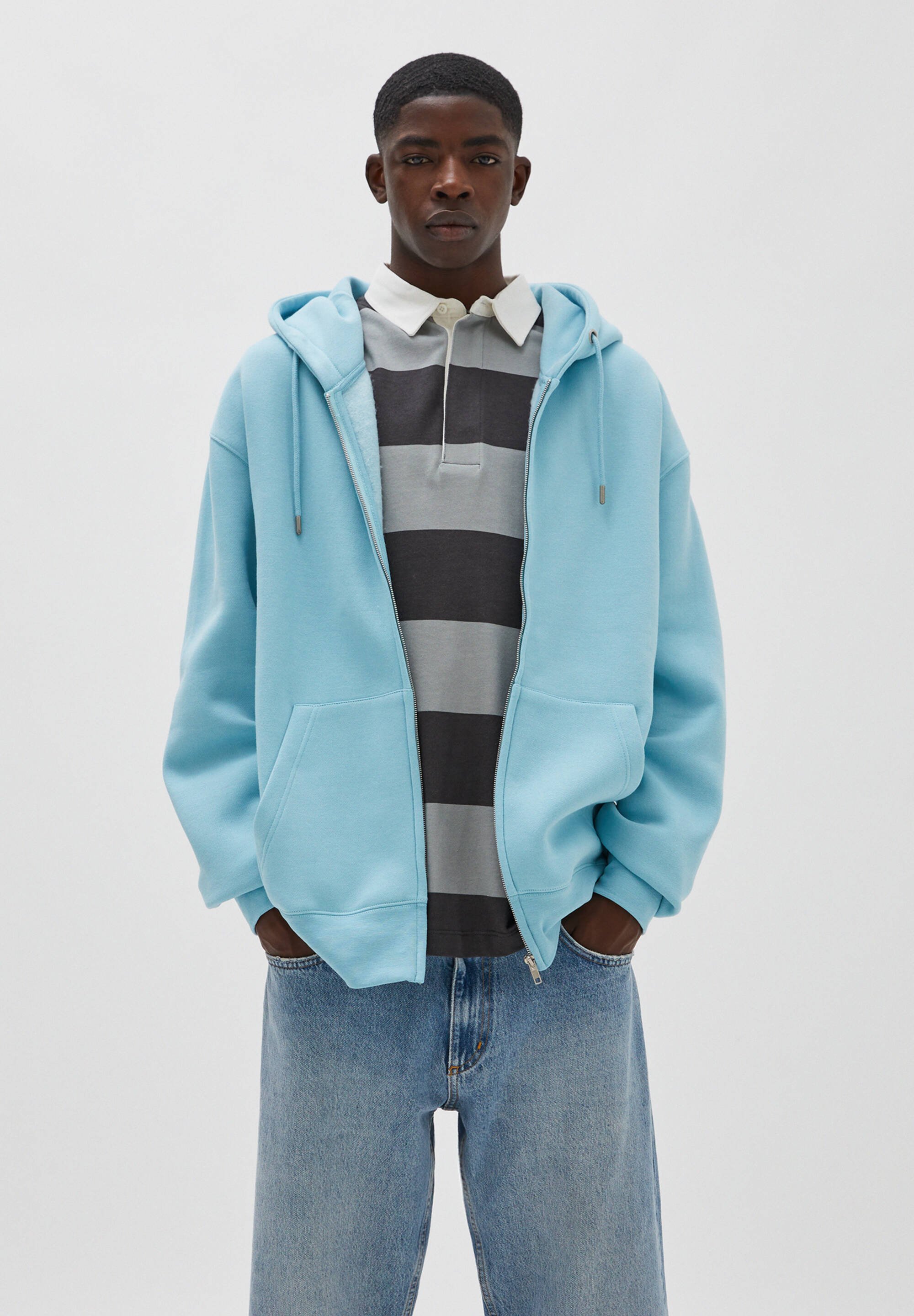 PULL\u0026BEAR BASIC - Zip-up sweatshirt 