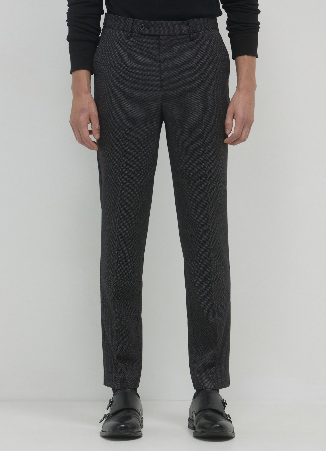 Springfield Herren Chino Hose – Formeller Schnitt, Mit Textur, Elegante Freizeithose