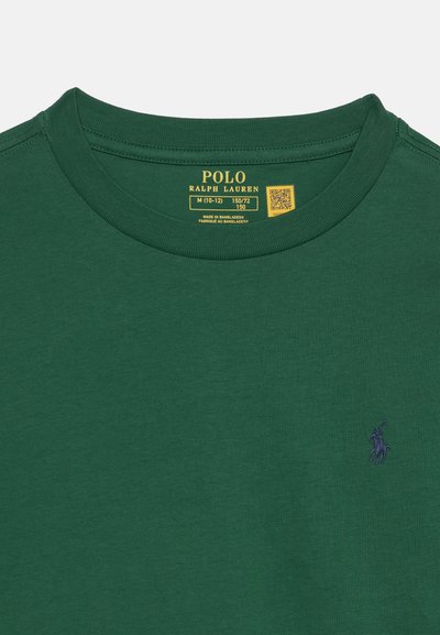 Πράσινο T-shirt Ralph Lauren Polo με στρογγυλή λαιμόκοψη, ετικέτα μεγέθους και μικρό κεντημένο λογότυπο αλόγου στη δεξιά πλευρά του στήθους.