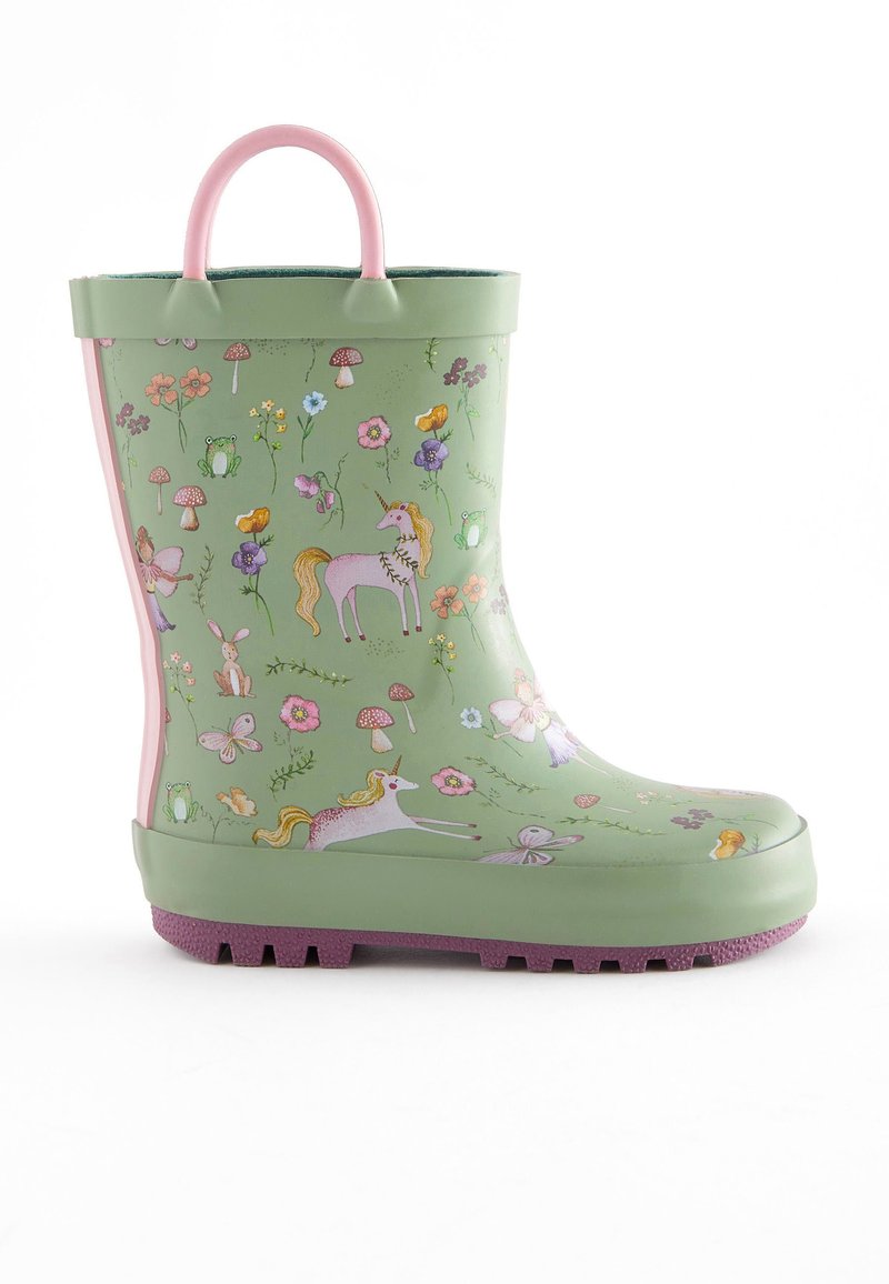 Next HANDLE YOUNGER - Bottes en caoutchouc - green floral unicorn fairy character