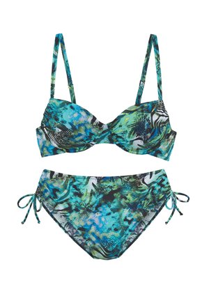 SET - Bikini - türkis bedruckt