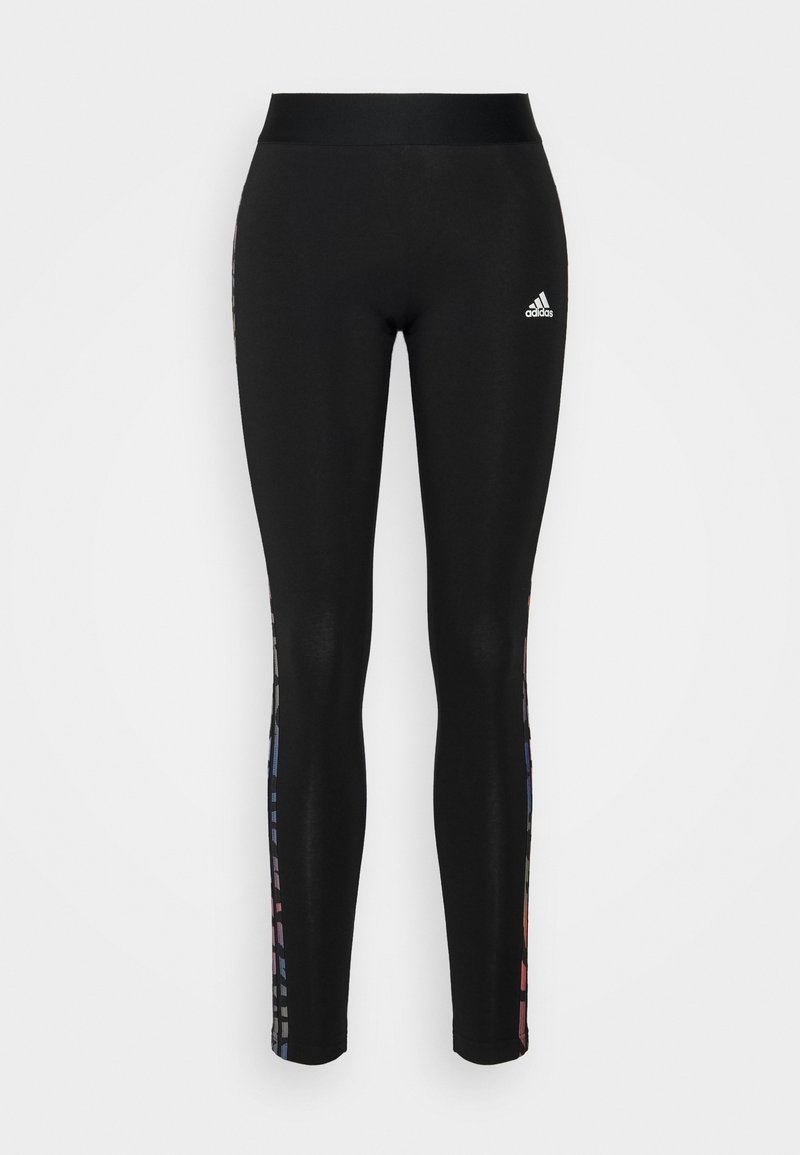 adidas Sportswear 3 STRIPES - Leggings - black