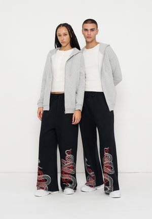 YOURTURN by Zalando, 2 PACK UNISEX - Суитшърт с цип - mottled light grey/black