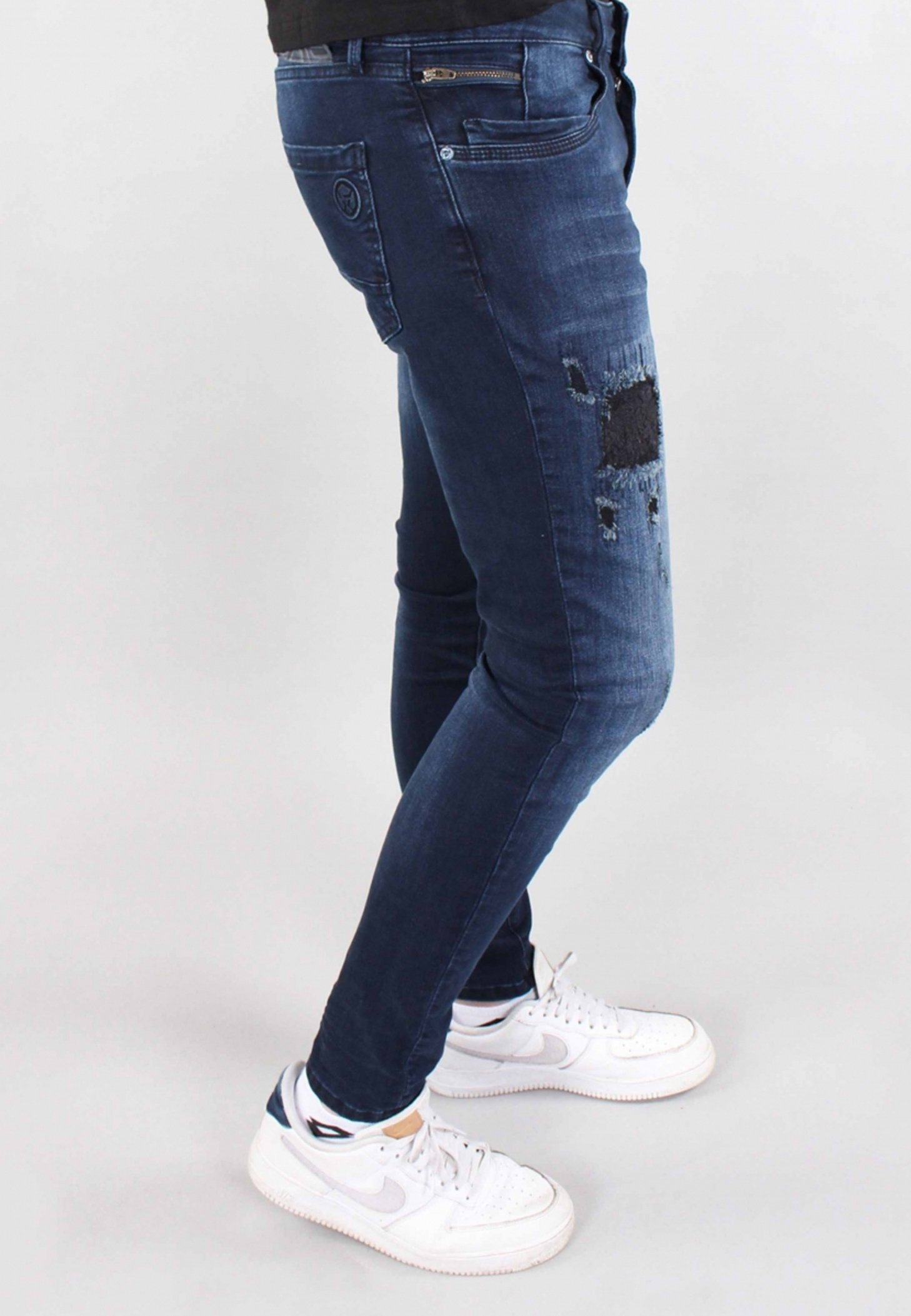 Gabbiano ULTIMO - Jeans Skinny Fit - blue destroyed/blue denim - Zalando.ie