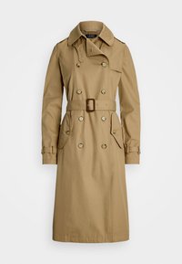 WATER REPELLENT BELTED TWILL TRENCH COAT - Trench - birch tan