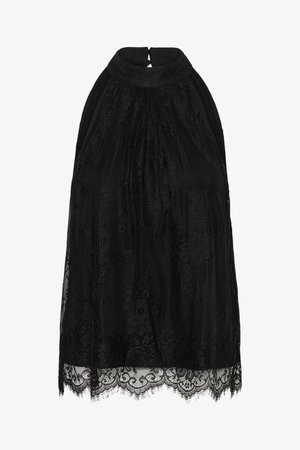 Cream, CRMIRA LACE HALTER TOP - Topp - pitch black