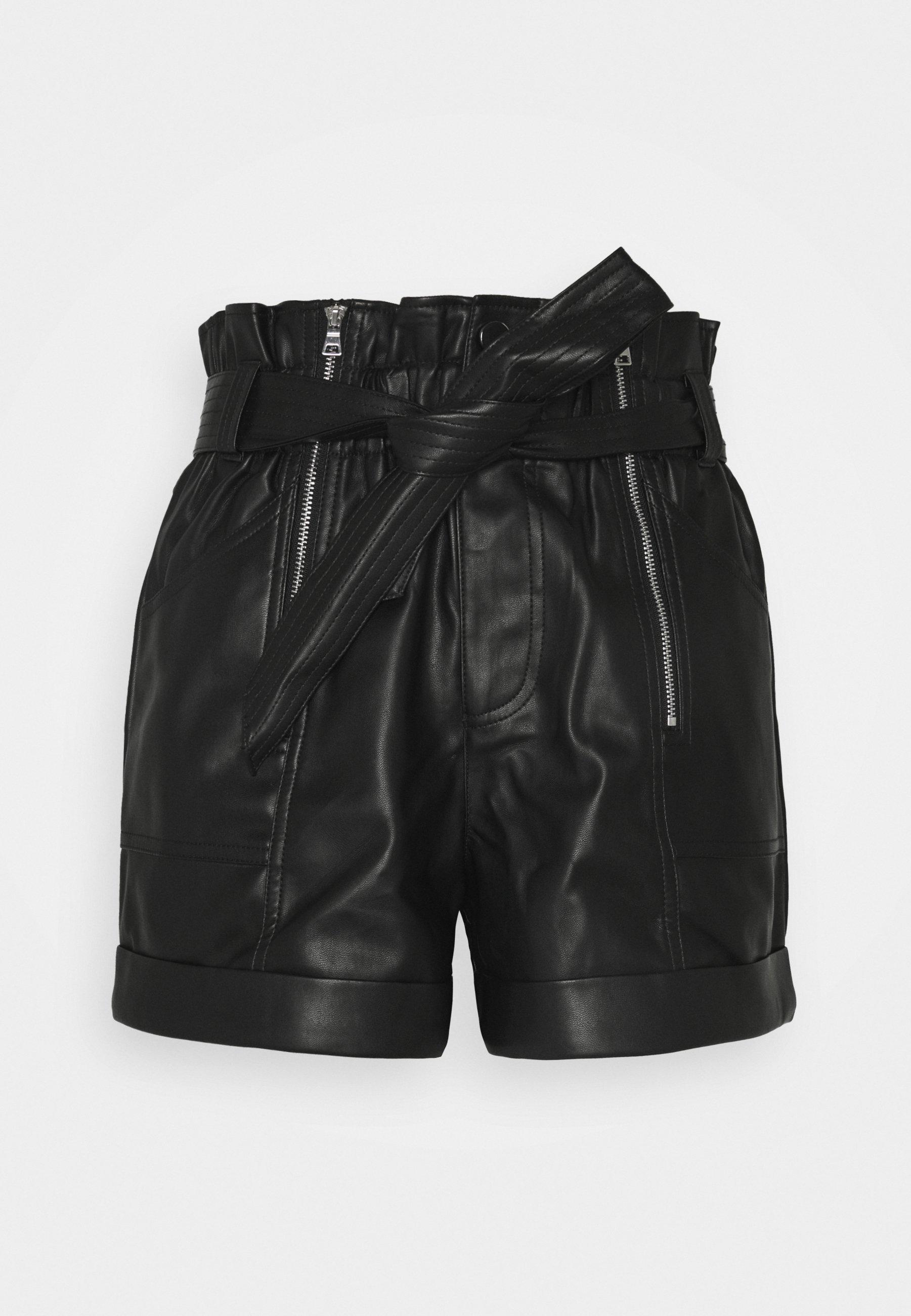 self belted shorts