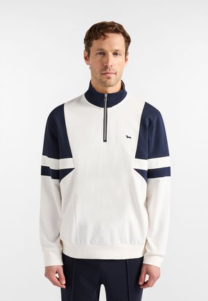 CON ZIP - Športni pulover - avorio