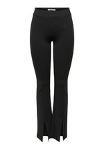 ONLY ONLPAIGE LIFE FRONT SLIT PANT - Stoffhose - black/schwarz - Zalando.ch