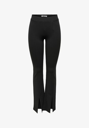 ONLPAIGE LIFE FRONT SLIT PANT - Trousers - black