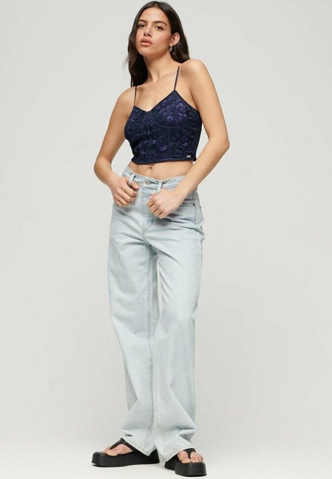 Superdry & Co Blouse blauw Superdry & Co Blouse blauw