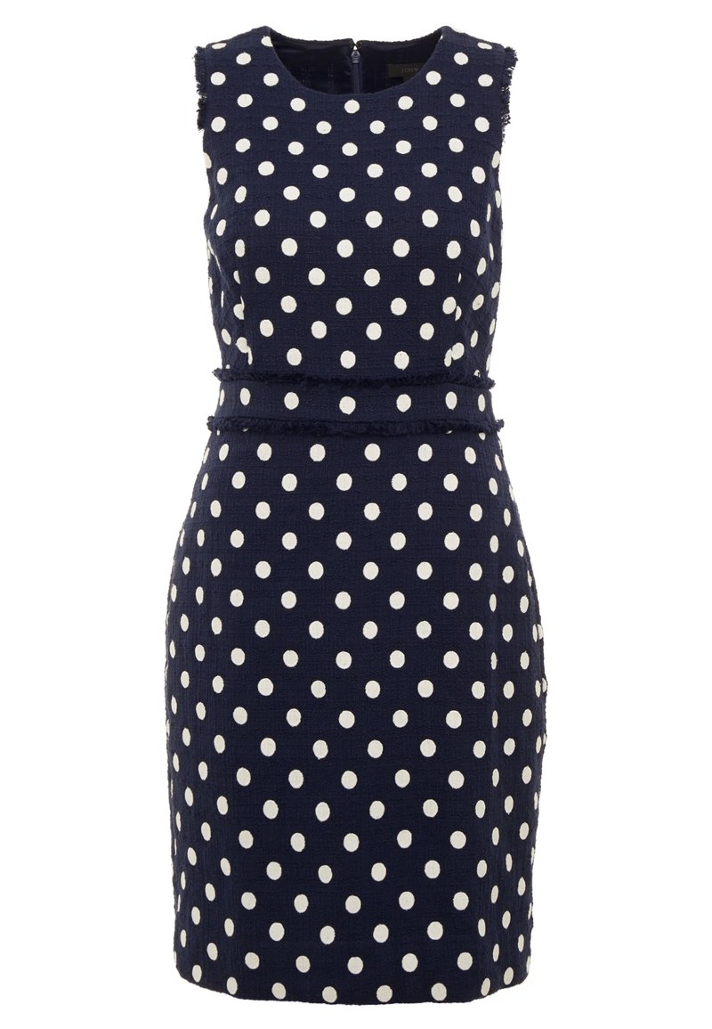 j crew blue polka dot dress NWT J Crew Navy Blue White Polka Dot Short Sleeve Dress Sz 4 Flared A –  Queen City Resale main image 0