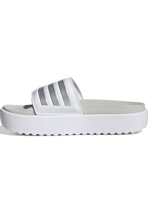 ADILETTE PLATFORM - Sandály do bazénu - ftwr whitezero metgrey one