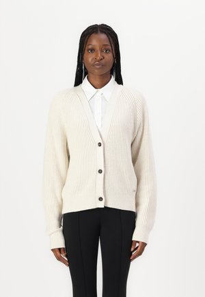 RIB RELAXED CARDI - Cardigan - silver lining