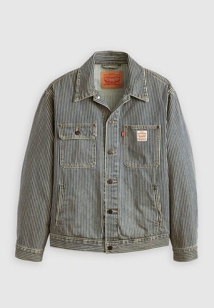 Gestreepte denimjacket met een frontsluiting met knopen, twee borstzakken en een Levi's-label. Beschikt over een klassieke kraag en opgerolde mouwen.