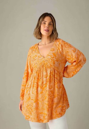 Live Unlimited London PAISLEY V-NECK - Tunika - orange