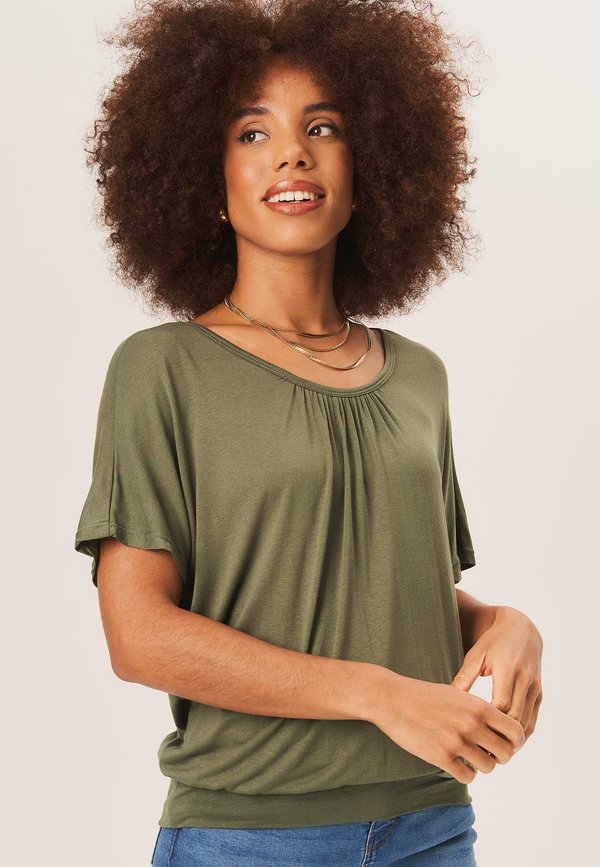 ROUND NECK SHORT SLEEVES - Basic T-shirt - khaki4