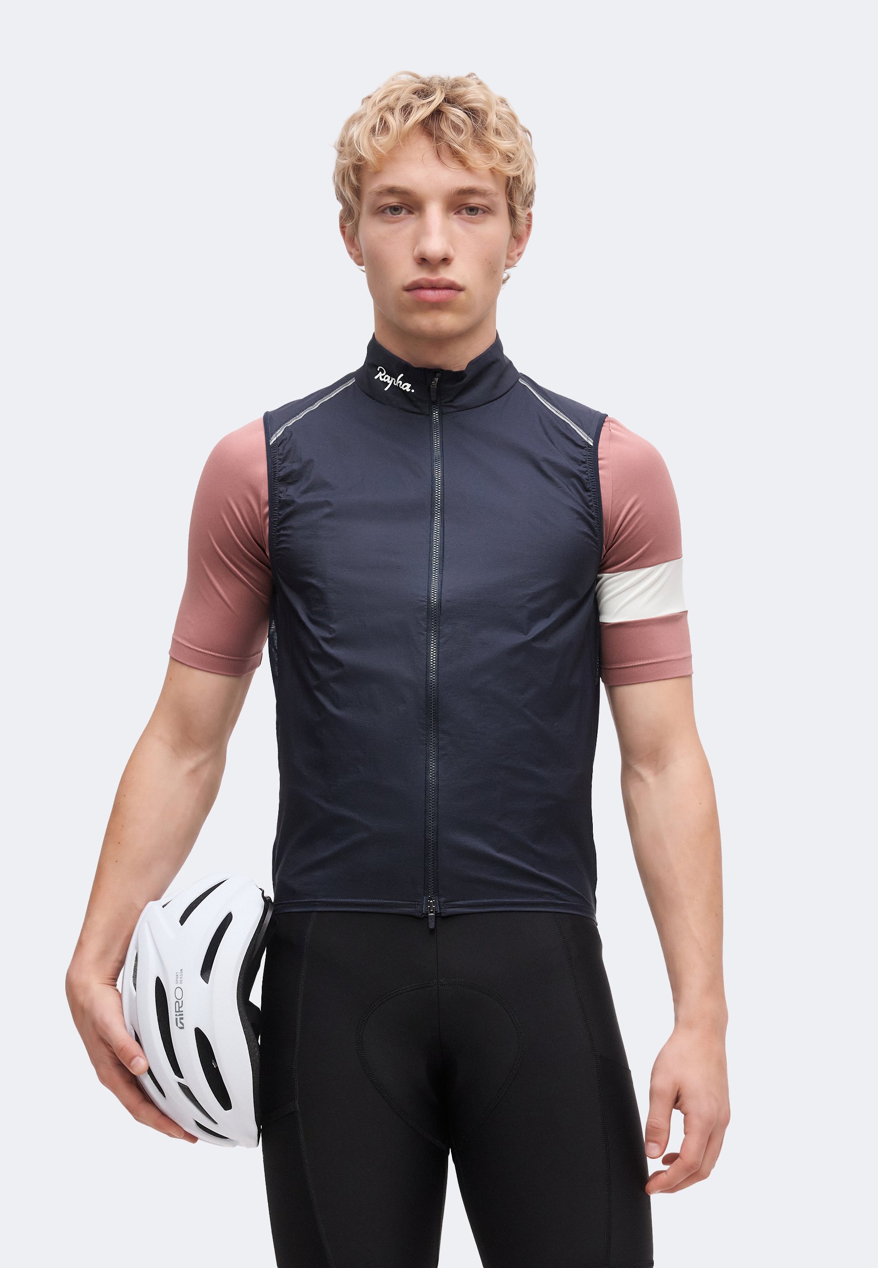 Rapha brevet gilet M ネイビー Rapha BREVET ELEMENT WIND GILET - Waistcoat - dark navy/white/dark