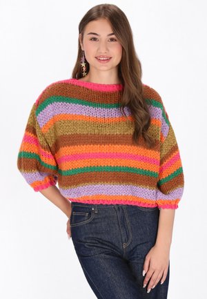 Pulover - pink multicolor