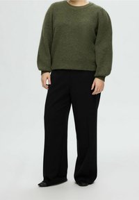 Selected Femme Strickpullover - khaki