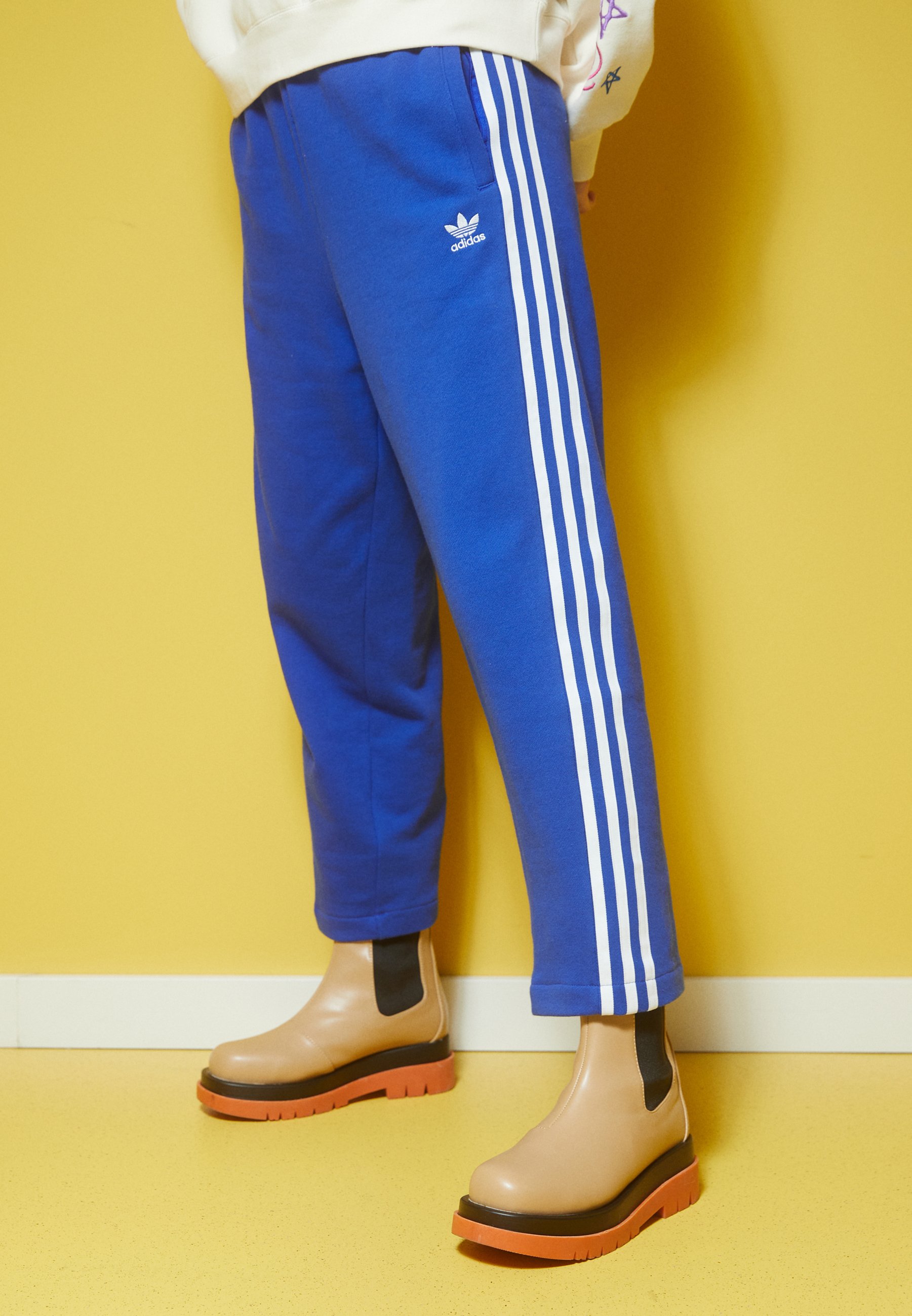 blue adidas tracksuit pants