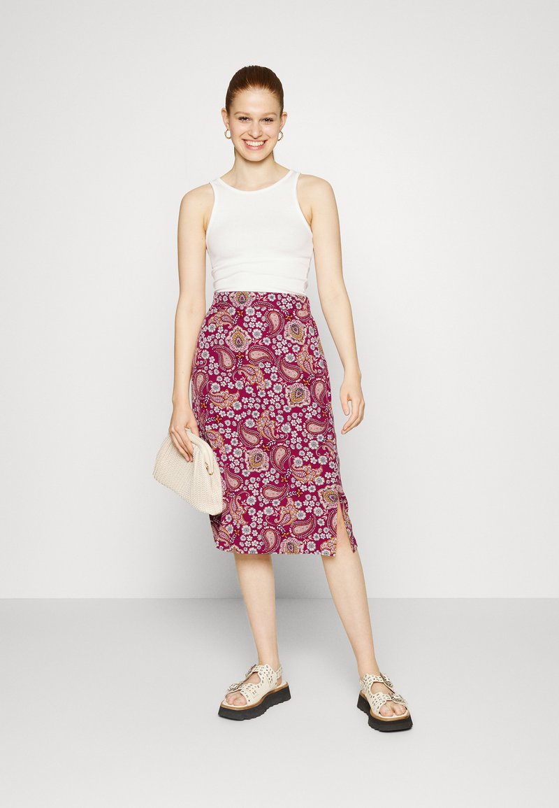 Damen Jeansröcke | Vila VIEASY MIDI SKIRT A-Linien-Rock winetasting/bordeaux - FV88833 Damen Jeansröcke | Vila VIEASY MIDI SKIRT A-Linien-Rock winetasting/bordeaux - FV88833