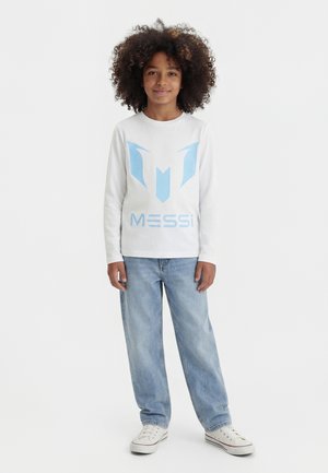 MESSI Pikkade varrukatega topp - bright white