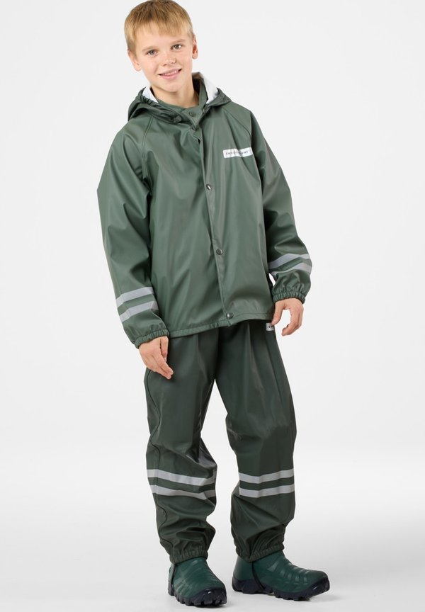 SET - Latzhose - olive dk olive