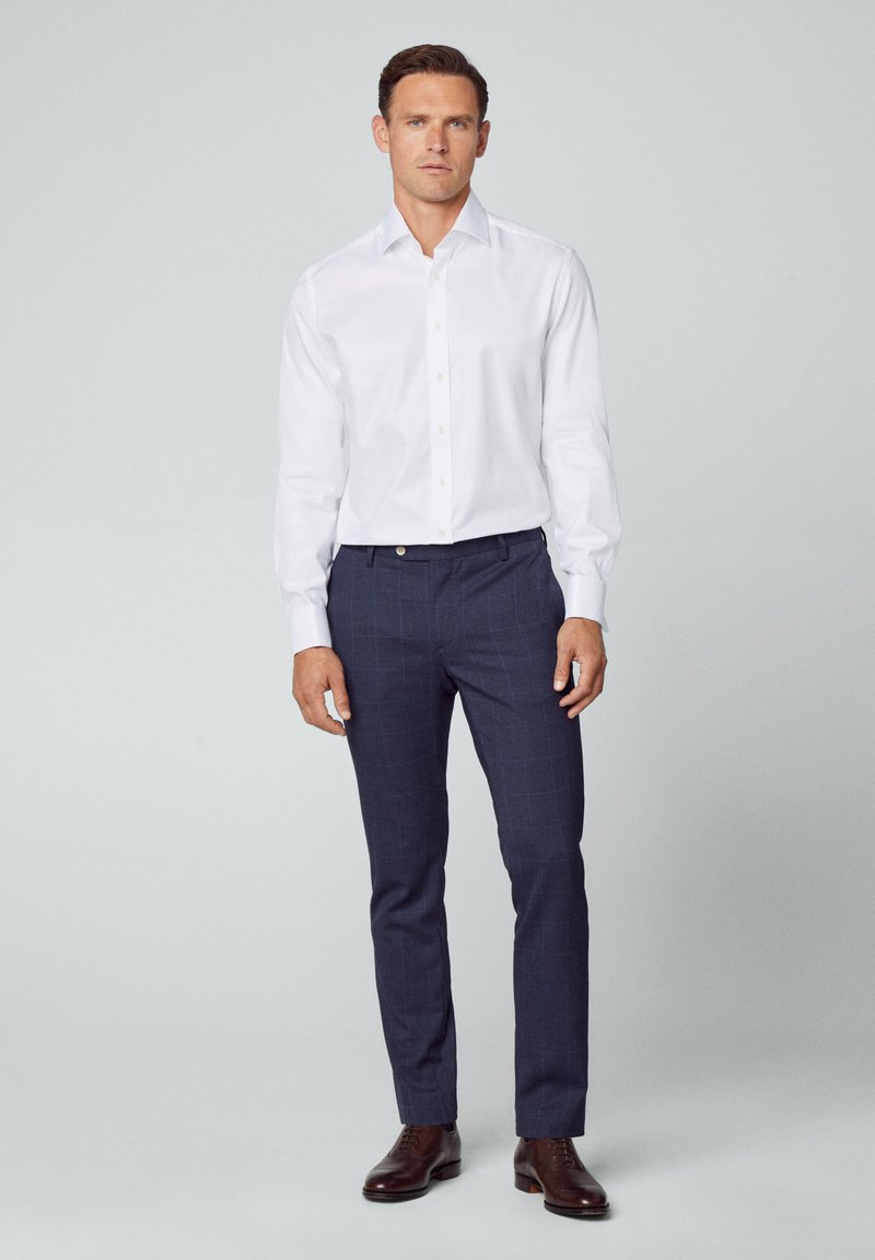 Chemise Homme Hackett En Coton à Manches Longues - Taille L/XL (étiquetée XL), Occasion En Excellent état, Couleur Bleue