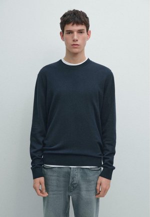 WITH CREW NECK  - Jumper - dark blue