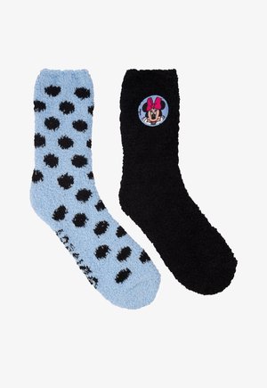 Disney, 2ER PACK DISNEY MINNIE MOUSE KUSCHEL - Calze - blau schwarz