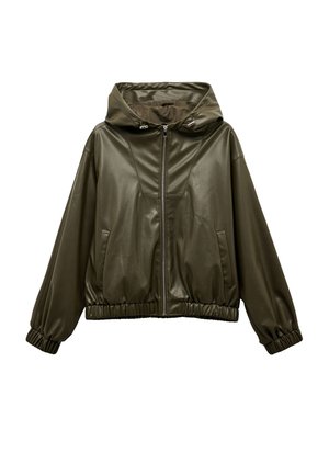 Imitatieleren jas - green