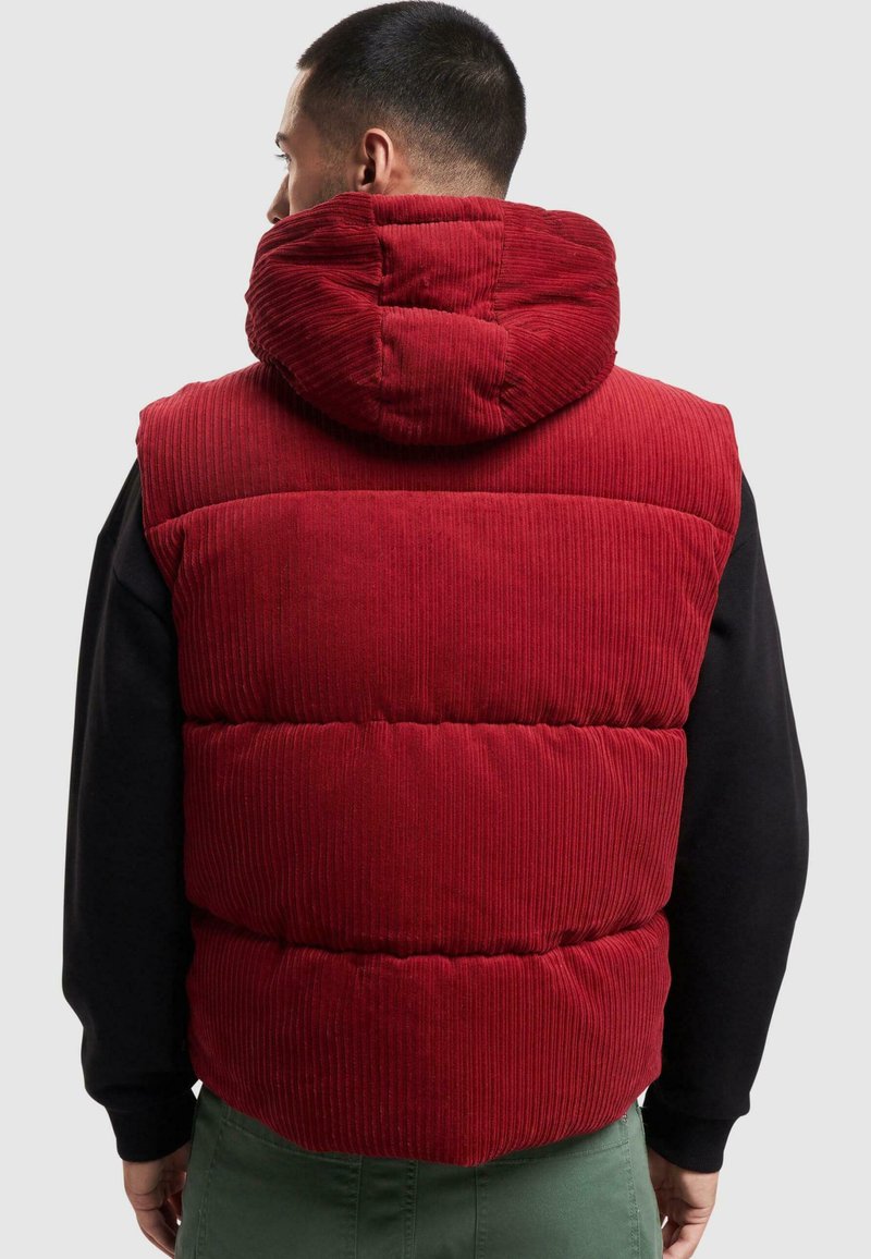 T-shirt à capuche sans manches pour homme avec poches - KJEHOME - Rouge