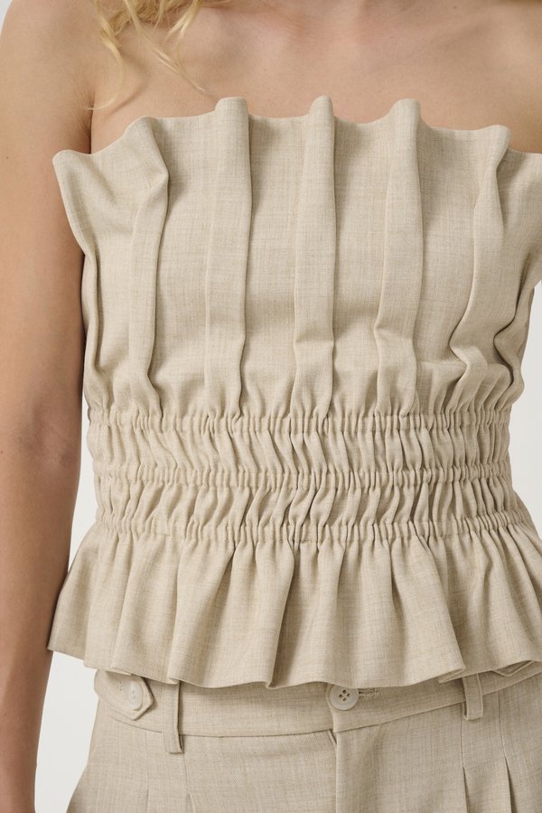 DECY CORSET - Top - light sand melange4