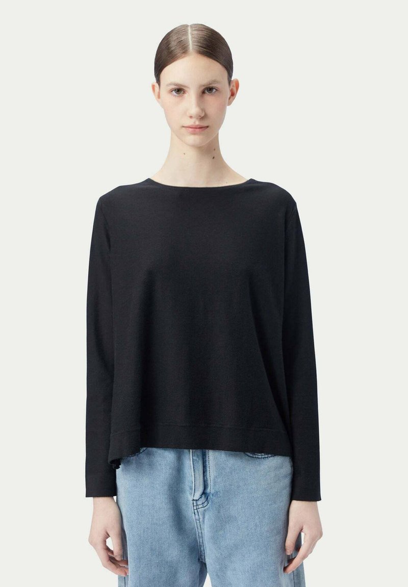 GOBI Cashmere BOATNECK - Stickad tröja - black