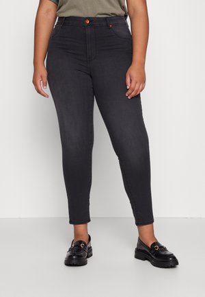 CARMILA IRIS LANK - Oprijete (skinny) kavbojke - washed black