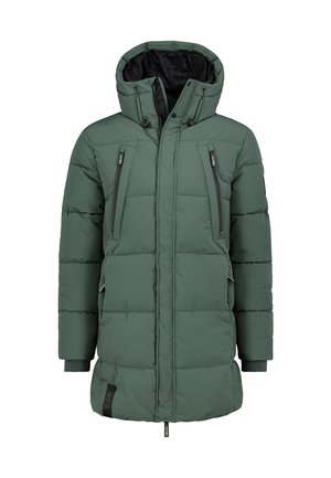 MIT LEISTENTASCHEN - Wintermantel - dark-green