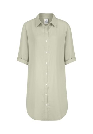 Eight 2 Nine, KURZARMKLEID KREMPELÄRMEL EINFARBIG KNOPFLEISTE MODERN - Shirt dress - grün