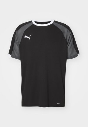 Puma INDIVIDUALLIGA - Sports T-shirt - black  white-shadow gray