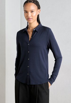 LONG SLEEVE COLLAR BUTTON PLACKET - Skjortebluse - manic midnight