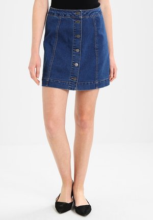 Falda acampanada - blue denim
