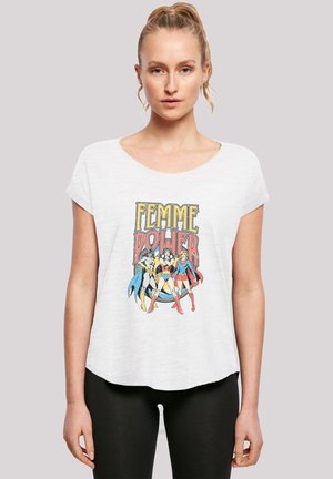 DC COMICS SUPERHELDEN FEMME POWER - Print T-shirt - white